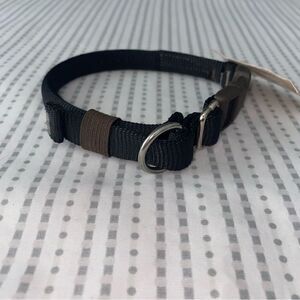 Spindrift rolled dog collar, black, size XS (12”-15”) NWT